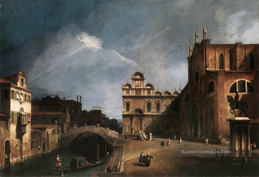 Santi Giovanni e Paolo und der Scuola di San Marco 1726 Canaletto Venedig Ölgemälde